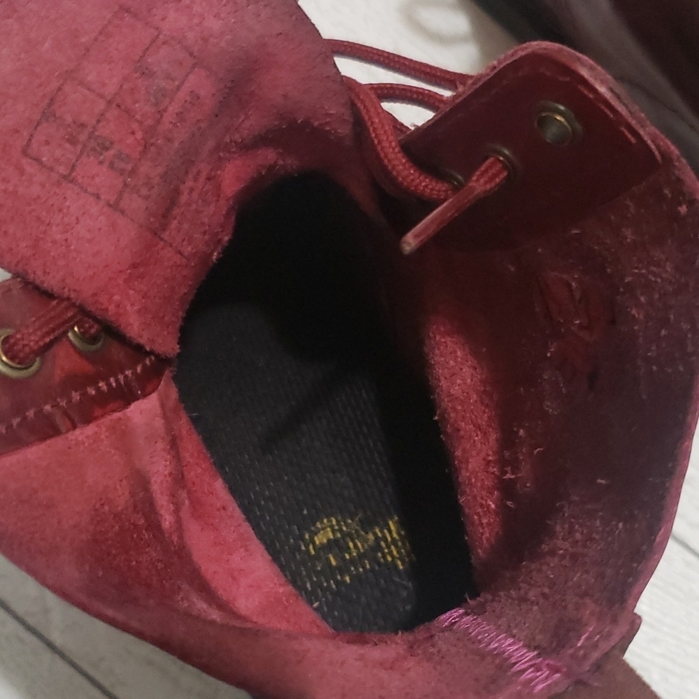 Dr. Martens 36(5) woman youth girl burgundy lace up combat boots - Picture 8 of 8